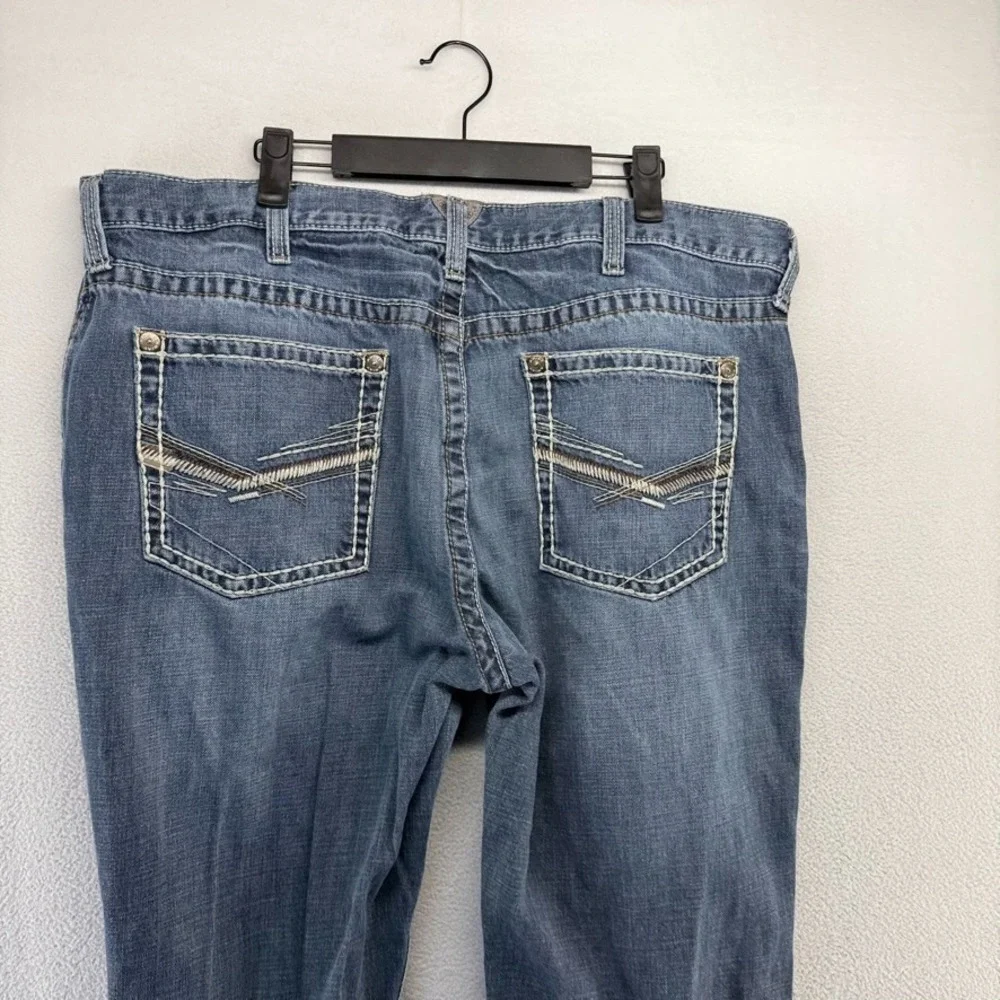 Ariat Jeans men's 40x34 Blue Denim M4 Low Rise Bootcut Boot Cowboy Western Work